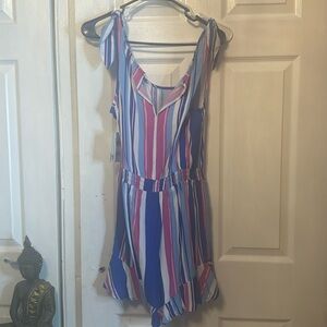 Romper Striped Blue and Pink
